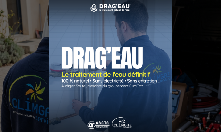 Installation du système de traitement de l'eau Drag'eau par Audigier Sautel à Montélimar.